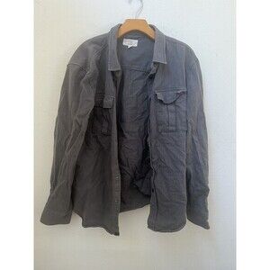 MENS ZAK SOLID GRAY BUTTON UP SHIRT SIZE XL (L12)